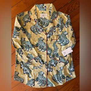 NWT Printfresh Tiger Queen Print Pajama Top(only)